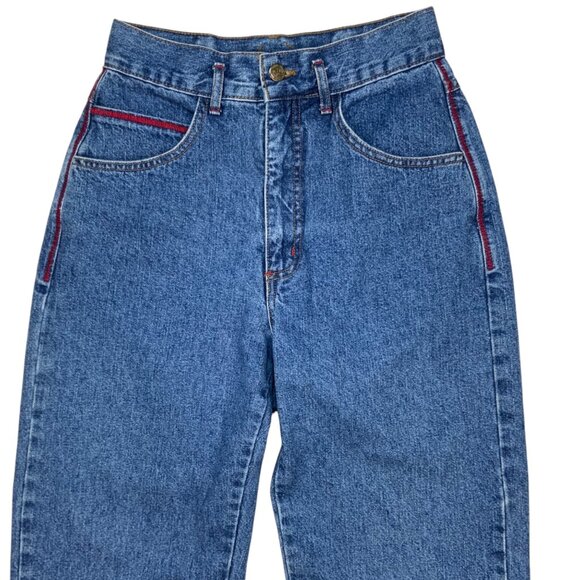 Guess Vintage Jean 29 Blue High Rise Tapered Retro Denim - Picture 8 of 12